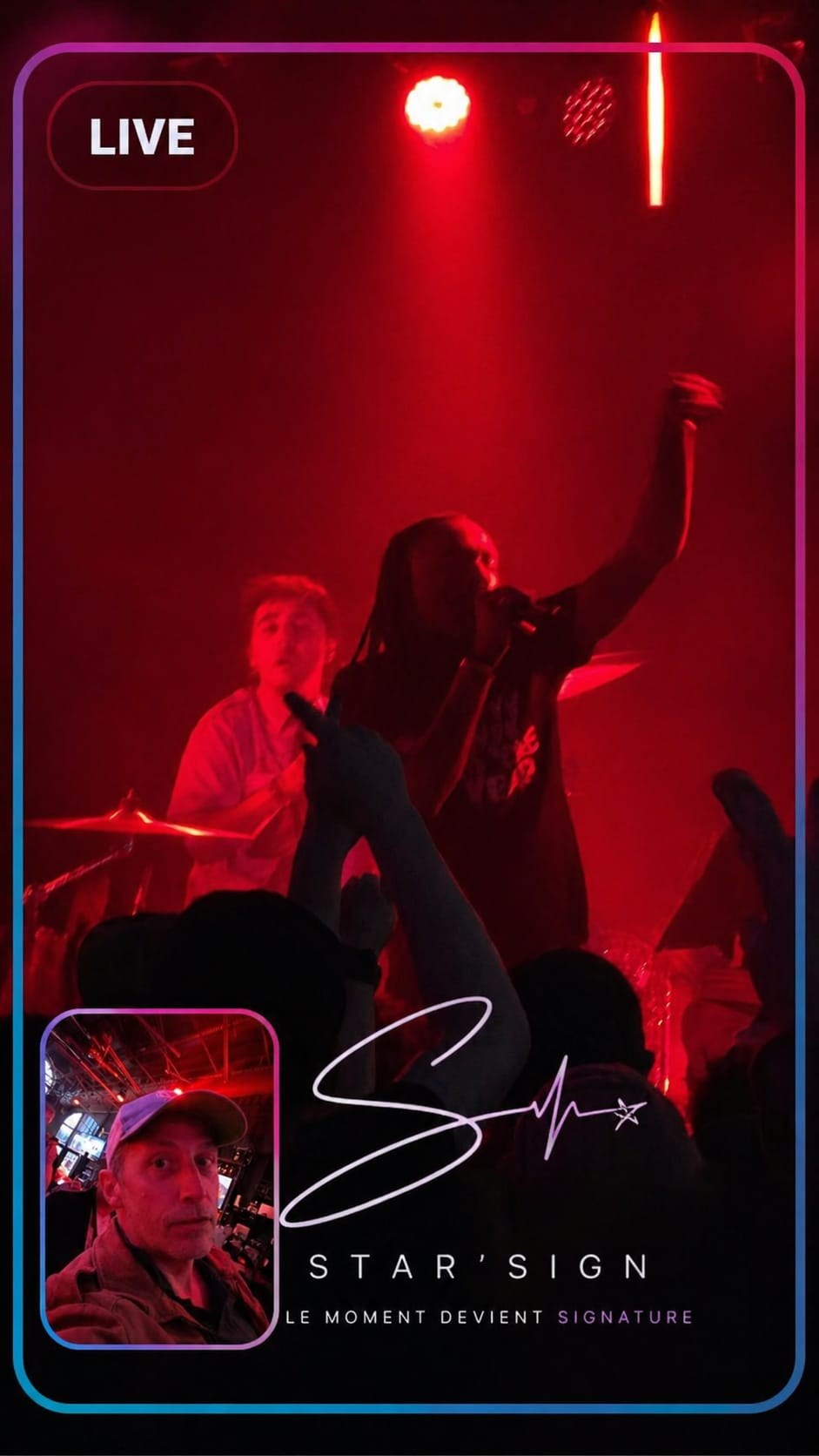 Carte souvenir Star’Sign issue de la photo de scène